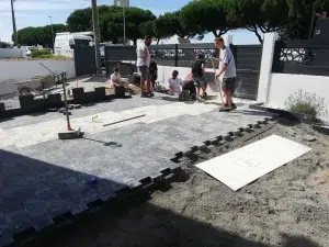 Pose de pavés